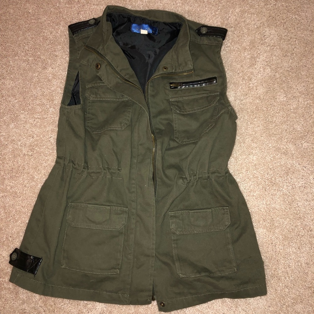 Olive green vest